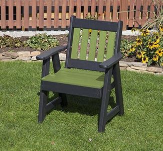 ECOMMERSIFY INC Tropical Lime Green-Poly Lumber Mission Poly Resin 2 FEET Patio Garden Chair Heavy Duty Everlasting PolyTuf HDPE - Made in USA - Amish Crafted