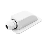 Solar Cable Entry Gland, ABS Cable Connector Cable Gland (Rectangular Single Hole), Waterproof Photovoltaic Cover for Solar Panels,Boats,Yacht,RV Roofs-White