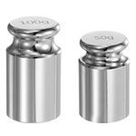 sourcing map 2pcs Calibration Weight Set 50g 100g M1 Precision Chrome Plated Steel for Digital Balance Scales