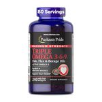 Puritans Pride Maximum Strength Triple Omega 3-6-9 Fish, Flax & Borage Oils-240 Softgels