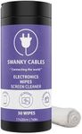 Swanky Cables Screen Cleaner Wipes: Electronic Wipes for Screens - Computer Screen Wipes for Lens, Phone, Tv Screen and Monitor Cleaning - Tech Wipes & Microfiber Cloth (Canister, 50 Count)