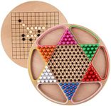 Toyvian Wooden Chinese Checkers Gam