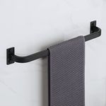 Mooche Black Towel Rail Wall Mounted, 40CM Hand Towel Holder, SUS304 Stainless Steel Single Towel Bar for Bathroom Kitchen Home