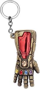 rongji jewelry Avengers Thanos Infinity Gauntlet Keychain - Thanos Infinite Power Soul Stone Magnet Infinity War Key Chain Rings Accessories For Marvel Men Women Fans (Bronze)