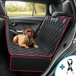 Dog Car Seat Cover Hammock Pet Seat Cover Protector for Cars Truck & SUV 100% Waterproof - Machine Washable - Durable Dirt Leak Proof Heavy Duty Material Seat Belt Leash Included