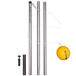 Park & Sun Sports Permanent Outdoor Tetherball Set with Accessories (3-Piece Pole)