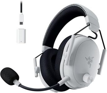 Razer BlackShark V3 Pro Wireless ANC Gaming Headset for PC: Full Band Mic - 50mm Drivers - 2.4 GHz, Bluetooth, USB, 3.5mm - Works with Mac, PS5, Nintendo Switch, Smartphone - 70 Hr Battery - White