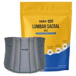 1MG Tata Lumbar Sacral Belt for Relief from Back Pain and Muscle Spasms | With 5 Flexible Splints for Optimal Lower Back and Waist Support | For Men and Women | Universal Size | Pack of 1