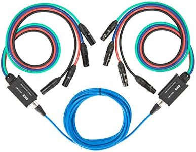 Lyxpro 4 Channel XLR Cable Snake AES & DMX – Connect 4-channle XLR to 250' Single Ethercon Cat6 Cable