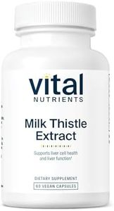 Vital Nutrients Milk Thistle Extract 250mg | Vegan Milk Thistle Supplement for Liver Function & Detox | Antioxidant Support for Glutathione Production | Gluten, Dairy, Soy Free | Non-GMO | 60 Capsules