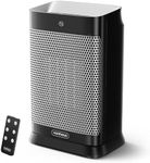 VonHaus Space Heater 1500W – Mini Portable Electric Ceramic PTC Fan Heater – Thermostat, Remote Control, 1-12hr Timer, 70° Oscillation, Overheat & Tip Over Protection, for Home, Office, Bedroom & More