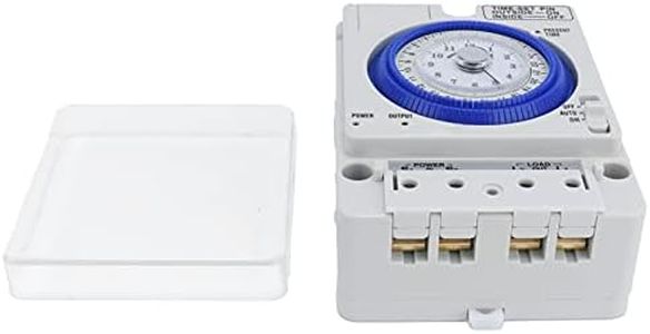 Mechanical Timer Automatic 24 Hours Mechanical Timer Switch Programmable Time Switch for Water Heaters, Breeding, Garden Watering, Office Facilities, 100‑240VAC