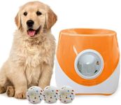 Gziztx Automatic Dog Ball Launcher, Range Up to 46ft, Contains 3 ETPU Balls, Dog Toy Launcher Ball Tossing Machine Bite Resistant for Small and Medium Dogs