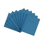 Rhino 8 x 6.5 Exercise Books, 48 Page / 8mm Lined with Margin Paper Notebook, 10 Pack, Writing Book, Office & School Stationery Supplies, Light Blue