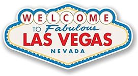 Las Vegas Sign Vinyl Sticker Decal - 4 INCH Wide Sticker Graphic - Sticks to any smooth surface