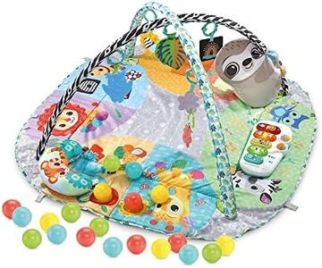 VTech - Maxi Tapis d'Éveil Sensoriel 7 en 1, Tapis d'Éveil Évolutif, Piscine à Balles, Jouet d'Activité et de Développement, Xylophone Lumineux, Hochets, Cadeau de Naissance - Contenu en Français