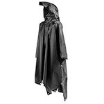 Bramble - Premium 3-in-1 Waterproof Rain Poncho, Sun Tarp & Mat - Black