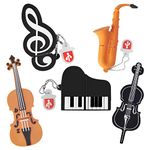 Leizhan 5 x 8GB Cute Music USB Flash Drive, Notes/Piano/Saxophone/Violin/Cello Shape Musical Instruments Thumb Drive Memory Stick Drive Pendrive Gift for Kids, Teacher, Friends