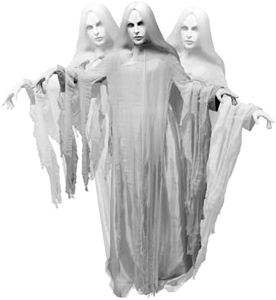 Haunted Hill Farm 2.6-Ft. Rising Ghost Woman Animatronic with Sound