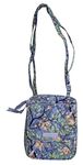 Vera Bradley Cotton Front Zip Wristlet, Hanging Around Purple, One Size