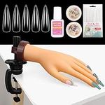 Deciniee Practice Hand for Acrylic Nails: Silicone Nail Practice Hand - Nail Hand Practice Model - Flexible Fake Hand for DIY Nail Art