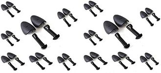 WAJJ 20 Pairs Practical Adjustable Length Men Shoe Tree Stretcher Holder Shaper Support(Men Black)