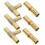 DOITOOL 1 Set Connector Brass Fittings 3 Ways Air Hose Fittings Brass Crimp Fitting Fittings Thong