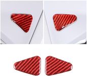 Seat Belt Adjuster Base Panel Cover Compatible with Tesla Model 3 Highlander 2023+, Car Safety Belt Buckle Panel Decor Sticker Deacl, Seat Belt Panel Button Warp Cover, Carbon Fiber