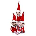 Twiddlers The 3 Christmas Elves, 48cm - Posable Plush Toy for Kids, Girls & Boys - Xmas Decorations