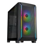 SilverStone Technology FARA 312Z High Airflow Micro-ATX Gaming Chassis with Included ARGB Fans and Light Strips, SST-FA312Z-BG