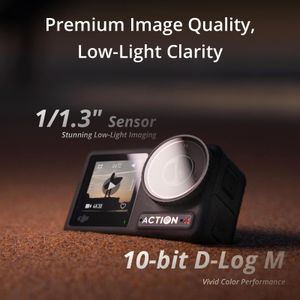 DJI Osmo Action 4 Waterproof 4K/120fps Camera – 1/1.3-Inch Sensor, Low-Light, 160min Battery
