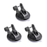 ThtRht 3 Pack Car Dash Cam Holder Suction Cup Base Mount Bracket Stand Connector Without Rotating Joints Adapter 3rd Gen for GPS DVR Camera Windshield & Dashboard Driving Recorder Monitor Kit