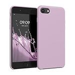 kwmobile Case Compatible with Apple iPhone SE (2022) / iPhone SE (2020) / iPhone 8 / iPhone 7 Case - TPU Silicone Phone Cover with Soft Finish - Mauve