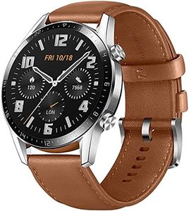 HUAWEI Watch GT 2 2019 Bluetooth SmartWatch, Longer Lasting 2 Weeks Battery Life, Waterproof, Compatible with iPhone and Android, 46mm No Warranty International Version (Pebble Brown), Pebble Brown,
