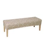 HOKIPO Printed Elastic Stretchable Dining Bench Cover, Beige Abstract Geometry (AR-4948-C3)