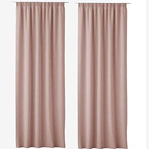 JEMIDI Cortinas Opacas con Cinta - Visillos opacos de Tela Gruesa con Cinta Fruncida Universal para Ventana de salón Dormitorio - 140 x 250 cm