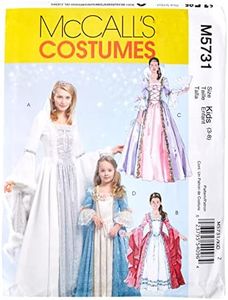 McCall's M5731 Girl's Princess Dress Halloween Costume Patterns, Sizes 3-8