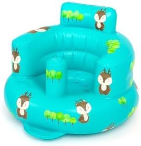 SplashEZ Inflatable Baby Seat - Sit-Up Chair for Baby 3 Months to 3 Years - Inflatable Infant Chair for Sitting Support - Blow-Up Baby Seat with Air Pump - Sit Me Up Seat for Home, Floor, Travel