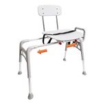 Eagle Health Sliding Bathtub Transfer Bench & Shower Chair MOD (80211) w/Interchangeable arm Rest. Modular, Safe, Comfortable, Tool-Less Assembly, and Height Adjustable