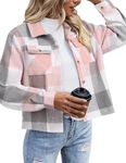 Zeagoo Plaid Shirts for Women Cropp