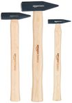 Amazon Basics Machinist | Hammer Wood Handle | 3 Pcs Set 100/300/800 GMS