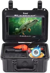 Eyoyofishcam Underwater Fishing Camera, Ice Fishing Camera, Portable Fish Finder Camera HD 1000 TVL 12PCS White LED Waterproof Camera with 7 Inch LCD Monitor, Carrying Case for Lake Boat Ice Fishing