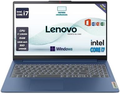 Lenovo Notebook i7, pc portatile intel core 13620h, ram 16Gb ddr5, Display FHD 15,6" IPS, SSD 1 Tb Nvme, Tastiera retroilluminata, Blue, fingeprint, Wi-Fi,USB Thunderbolt 4.0, W11 Pro, Pronto all'Uso