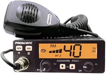 President Adams FCC CB Radio. Large LCD with 7 Colors, Programmable EMG Channel Shortcuts, Roger Beep and Key Beep, Electret or Dynamic Mic, ASC and Manual Squelch, Talkback