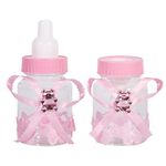 Mini Baby Bottles, 50pcs Candy Bottle Gift Box Shower Box for Baby Shower Birthday Party Wedding Decorations to Store Candies, Chocolates or Small Gifts (3.5 Inch)