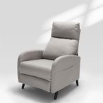 FLEXISPOT Recliner Chair Single Padded Seat Wing Back Reclining Armchair Home Living Room Theater Adjustable Leg Rest and Reclining Functions (Gray)