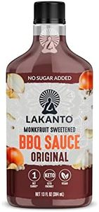 Lakanto BBQ Sauce - Sweetened with Monk Fruit Sweetener, Barbeque Sauce for Grill, No Sugar Added, Natural Smoke Flavor, Keto Diet Friendly, Vegan Condiment (Original - 13 fl oz)