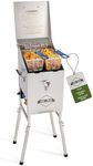 Hike Crew Outdoor 4-Gallon Propane Deep Fryer 57,000 BTU for Camping & Outdoor Kitchen with Push Ignition, 2 Stainless Mesh Frying Baskets, Built-In Thermometer, Gas Regulator & Drain Valve