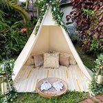 Teepee for kids, Huge Teepee, Large Tall, Wedding Teepee, Adult Teepee,5 Sides Wide Open Front Teepee without Door Flaps, Beach Tent