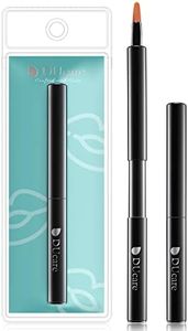 DUcare Lip Brush Retractable Professional Lipstick Brush Travel Portable Vanity lip scrub brush Gloss Makeup Brush Tool (Black)